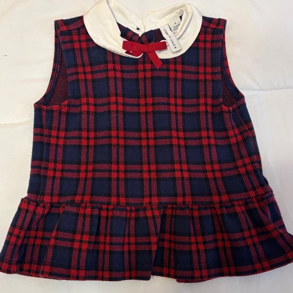 Janie and Jack Red and Blue Plaid Blouse